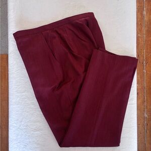 Women’s Pret a Porter Lined Flat Front Straight Leg Dress Pants Rust Size 12